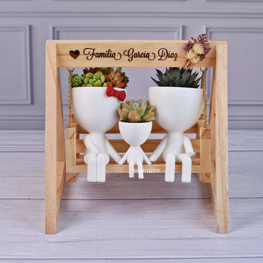 Family love en columpio x3