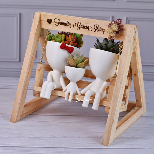 Family love en columpio x3