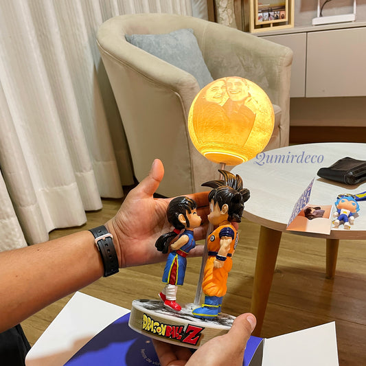 Lampara goku  y milk enamorados CON LITOFANIA